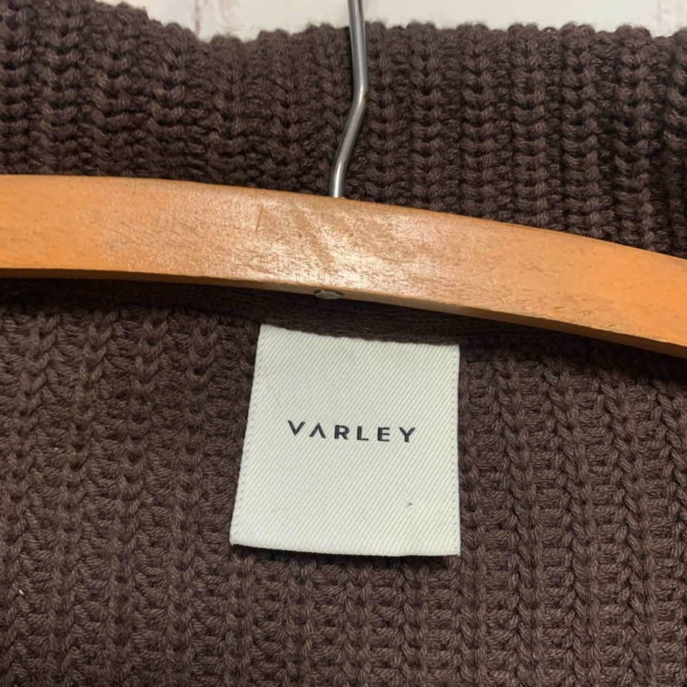 Varley Willard Chocolate Brown 1/4 Zip Women's Sweater Size XS 44” - Picture 5 of 9